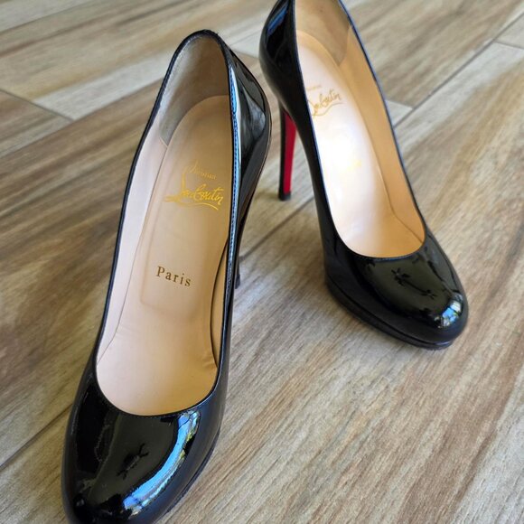 Christian Louboutin Bianca Black Patent Leather Pumps Eur. 36.5 - Picture 3 of 15